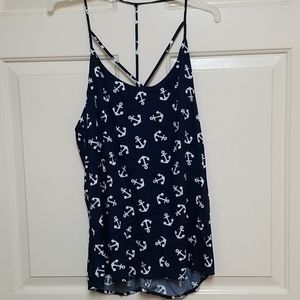 Women's strappy tank w/ anchor detail